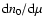 ${\rm d}n_{0}/{\rm d}\mu$
