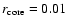 $r_{\rm core}=0.01$