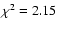 $\chi^2=2.15$