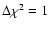 $\Delta \chi^2=1$