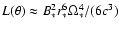 $L(\theta)\approx B_*^2 r_*^6 \Omega_*^4/(6c^3)$
