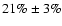 $21\% \pm 3\%$
