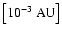 $\left[10^{-3}~{\rm AU}\right]$