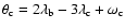 $\theta_{\rm c} = 2 \lambda_{\rm b} - 3 \lambda_{\rm c} + \omega_{\rm c}$
