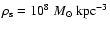 $\rho_{\rm s} = 10^8 {~M_\odot}{\rm ~kpc}^{-3}$