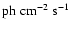 $\rm ph\;cm^{-2}\;s^{-1}$