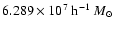 $6.289 \times 10^{7}~{\rm h}^{-1}~M_{\odot}$