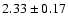 $2.33 \pm 0.17$