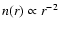 $n(r)\propto r^{-2}$
