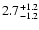 $2.7^{\rm +1.2}_{-1.2}$
