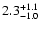 $2.3^{\rm +1.1}_{-1.0}$