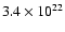 $3.4\times 10^{22}$