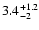 $3.4^{\rm +1.2}_{-2}$