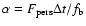 $\alpha=F_{\rm pers}\Delta t / f_{\rm b}$