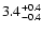 $3.4^{\rm +0.4}_{-0.4}$