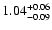 $\rm 1.04^{+0.06}_{-0.09}$