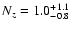 $N_z=1.0^{\rm +1.1}_{-0.8}$