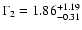 $\Gamma_2=1.86_{-0.31}^{+1.19}$