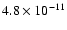 $4.8\times 10^{-11}$