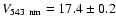 $V_{543~\rm {nm}}=17.4 \pm 0.2$