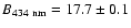 $B_{434~\rm {nm}}=17.7 \pm 0.1$