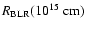 $R_{\rm BLR}(10^{15}~\rm {cm})$