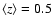$\langle z\rangle=0.5$