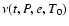 $\nu(t,P,e,T_{0})$