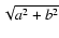 $\sqrt{a^{2}+b^{2}}$