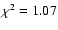 $\chi^2 = 1.07$