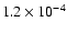 $1.2 \times 10^{-4}$