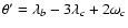 $\theta' = \lambda_b - 3 \lambda_c + 2\omega_c$