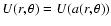 $U(r, \theta) = U(a(r, \theta))$