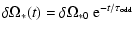 $\displaystyle \delta \Omega_*(t) = \delta \Omega_{*0} \ {\rm e}^{- t/\tau_{\rm odd}}$
