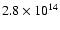 $2.8 \times10^{14}$