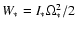 $W_* = I_*\Omega_*^2/2$
