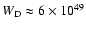 $W_{\rm D} \approx 6\times 10^{49}$