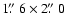 $1\hbox{$.\!\!^{\prime\prime}$ }6 \times 2\hbox{$.\!\!^{\prime\prime}$ }0$