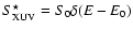 $S_{\rm XUV}^\star =
S_0 \delta (E - E_0)$