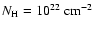 $N_{\rm H} = 10^{22} ~ \rm cm^{-2}$