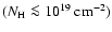 $(N_{\rm H}
\la 10^{19} ~\rm cm^{-2})$