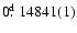 $0\hbox{$.\!\!^{\rm d}$ }14841(1)$