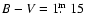 $B-V=1\hbox{$.\!\!^{\rm m}$ }15$