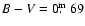 $B-V=0\hbox{$.\!\!^{\rm m}$ }69$