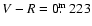 $V-R=0\hbox{$.\!\!^{\rm m}$ }223$