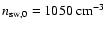 $n_{{\rm sw},0} = 1050\;{\rm cm}^{-3}$