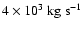 $4 \times 10^3\;{\rm kg~s^{-1}}$