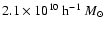 $2.1\times
10^{10}~{\rm h}^{-1}~{M_{\odot}}$