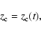 \begin{displaymath}z_{\rm c} = z_{\rm c}(t) ,
\end{displaymath}