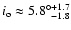 $i_{\rm o} \approx 5.8^{\circ}{^{+1.7}_{-1.8}}$